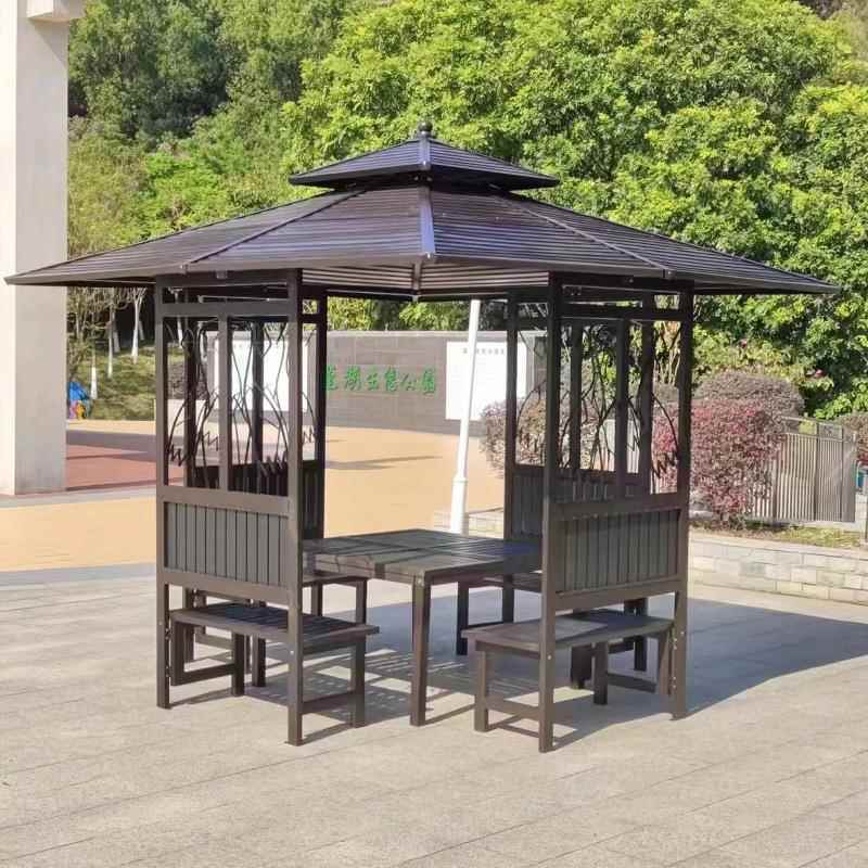新款直销户外凉亭庭院花园遮阳棚小木屋别墅农家乐中式亭子室外工