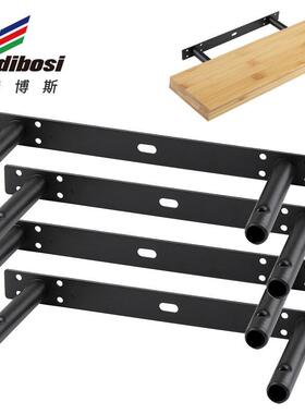 厂家可订墙上悬挂五金支架双T黑色隐形暗装隔板托架层板配件托架