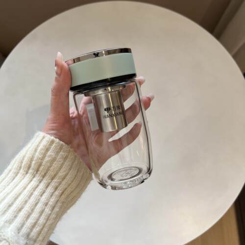 万象单层玻璃泡茶杯男女士加厚简约家用耐热办公可携式杯U194