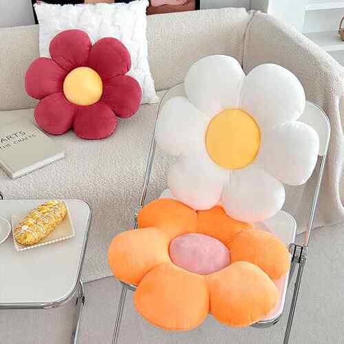 & Sunflower Flower Pillow   Cute Floral Shaped Cushion