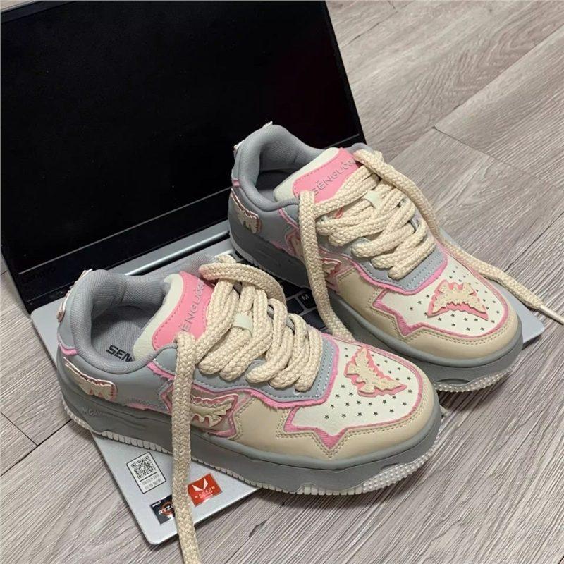 爆款学生复古潮流休闲厚底老爹鞋