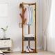 简易衣架卧室落地转角衣帽架网红挂衣服架家用实木三角置物架