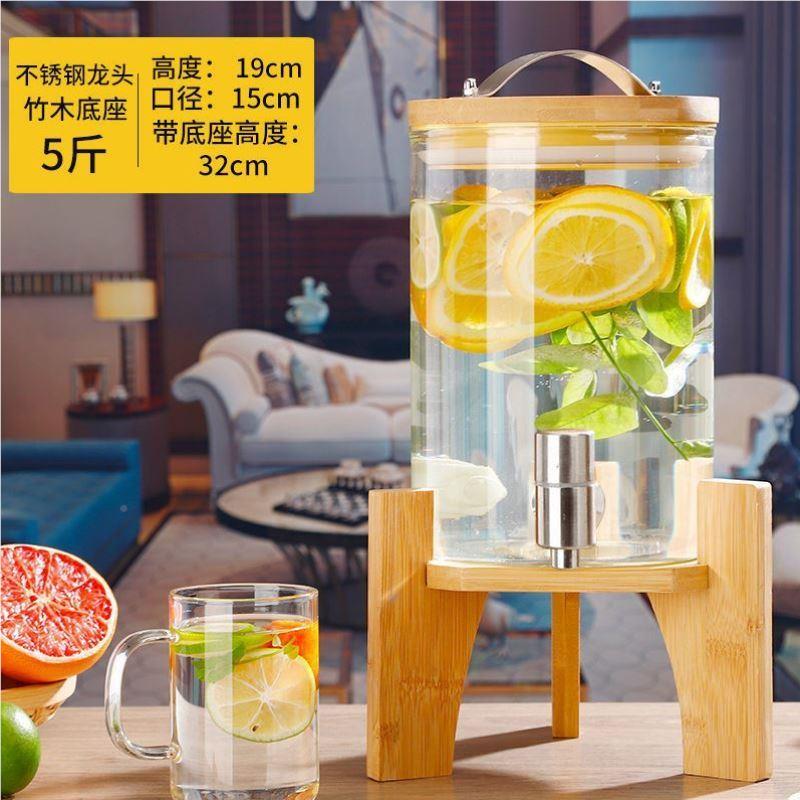 耐高温玻璃泡瓶带龙头酒GYH3106缸葡萄酿酒料瓶水茶果桶药酒罐自