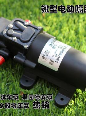 高压电动洗车水泵SDP-60W12V24V80W自吸直流带压力开关微型隔膜泵