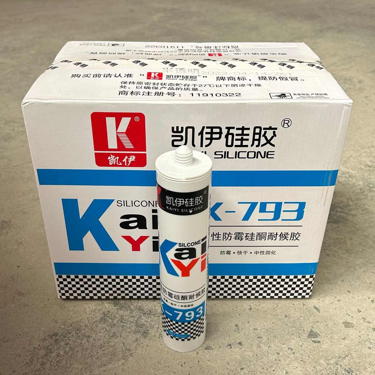 【玻璃胶免钉胶发泡胶】凯伊793中性半透明瓷白 厨房浴室防水防霉图片