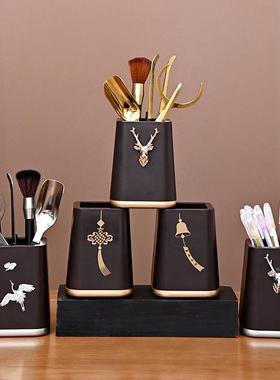 六笔筒大全茶道办公室筒套装君子茶具用品电木茶配件工具收纳泡茶