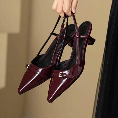 Pointed Toe Sexy Mid Heels Party Shoes Women Sandals Designe