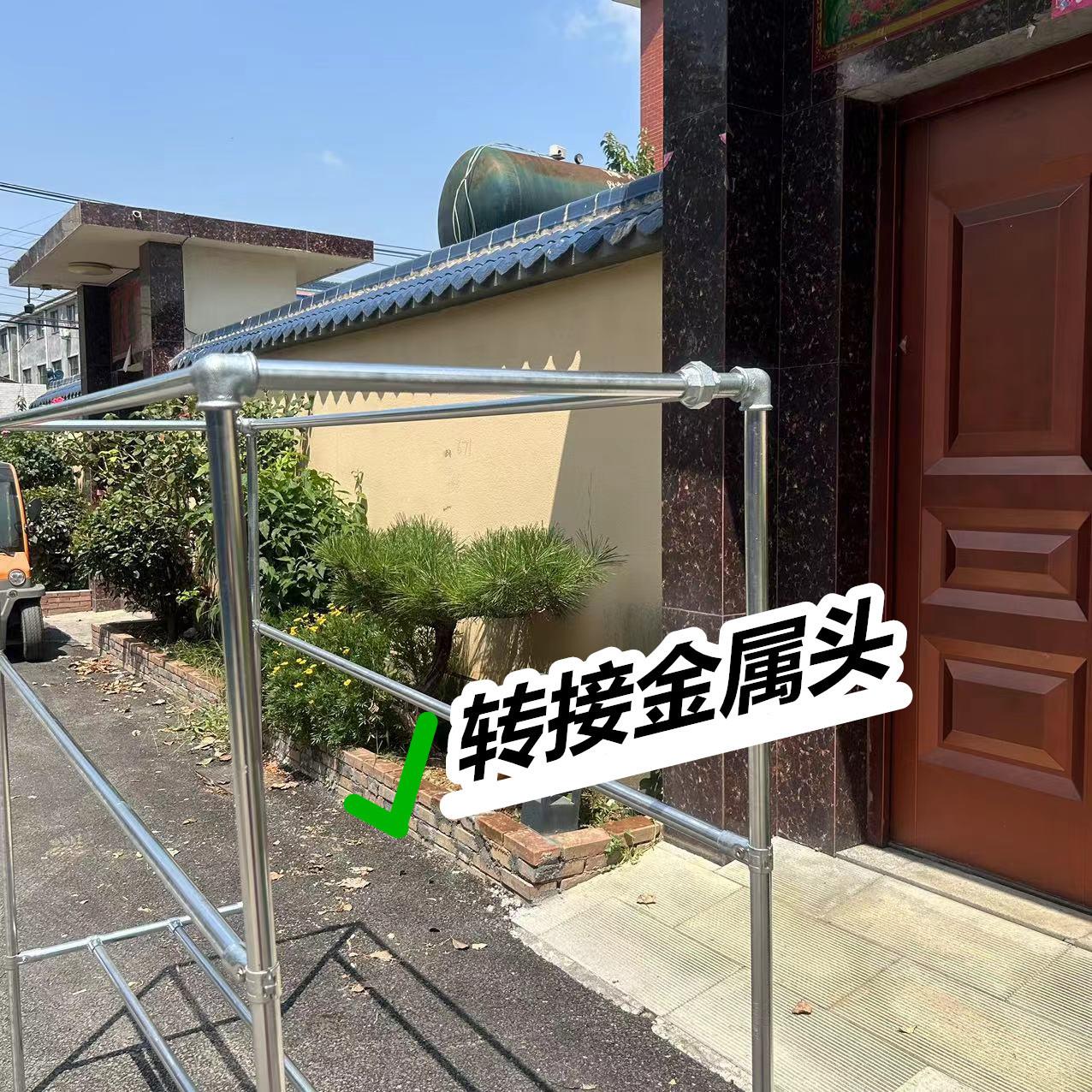 镀锌钢管晾衣架落地户外室外双杆水管晒被家用双排阳台挂衣凉衣架