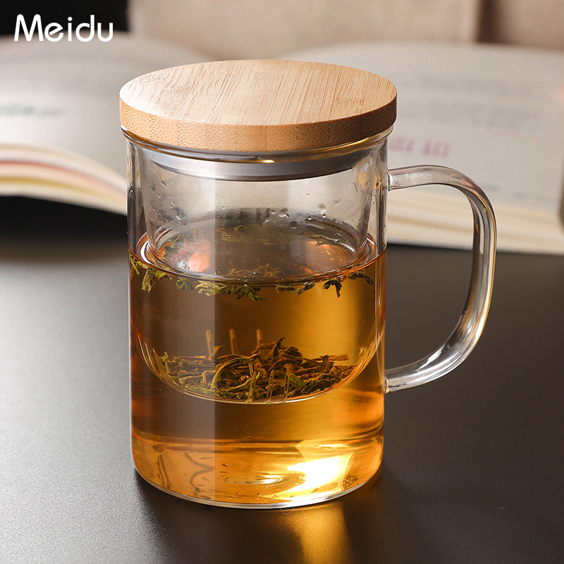 茶杯茶水分离茶杯女泡茶杯子 泡茶神器懒人杯男士玻璃杯个人专用