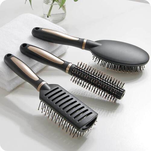 Round Hair Comb Curling Hair Brush Ceramic Iron Barrel Comb