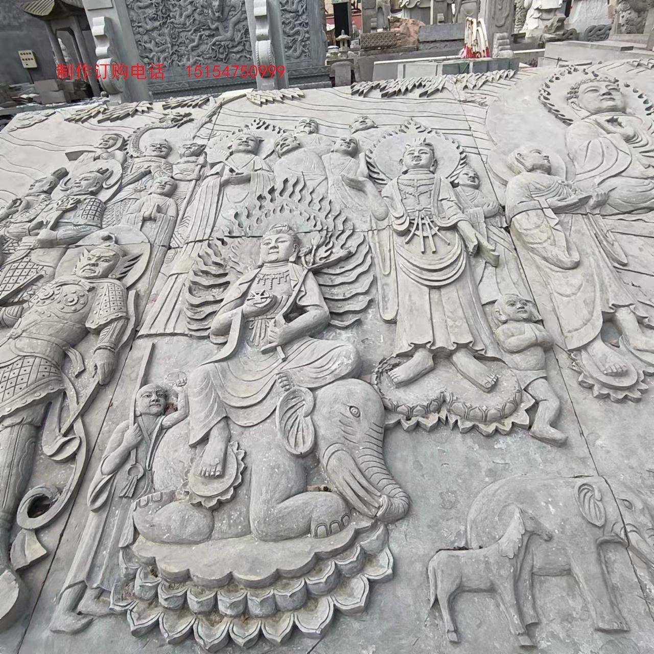 制作安装广场公园人物文化墙石雕壁画 花岗岩石材石雕壁画价格低