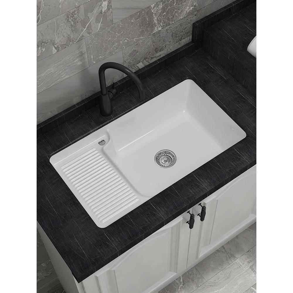 定制阳台陶瓷台面下洗手盆洗手盆洗手板家用嵌入式洗衣池洗手池洗,家装主材,台下盆,淘宝优惠券,粉丝福利购,淘宝优惠卷