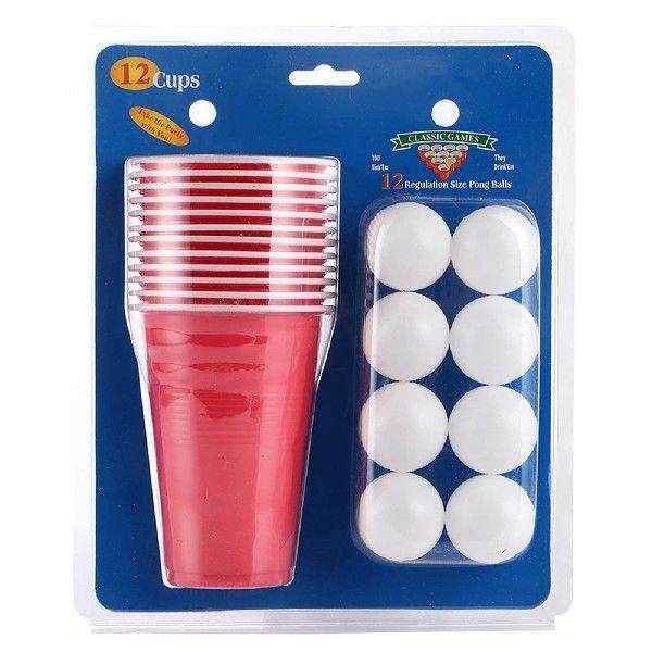24Pcs Plastic Table Tennis Cups with Ping-pong Balls - 实物图