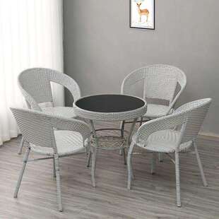 阳台茶桌椅休闲桌椅椅子靠背小圆桌舒服藤椅子藤编椅茶桌茶台小型