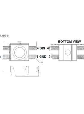 3528反贴608幻彩WS26812灯珠雾状内置IC5V全彩028RGB2AAD可编程LE