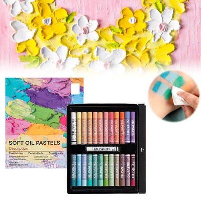 Soft Oil Pastels Set Drawing Art Kit Oil Folding Craft