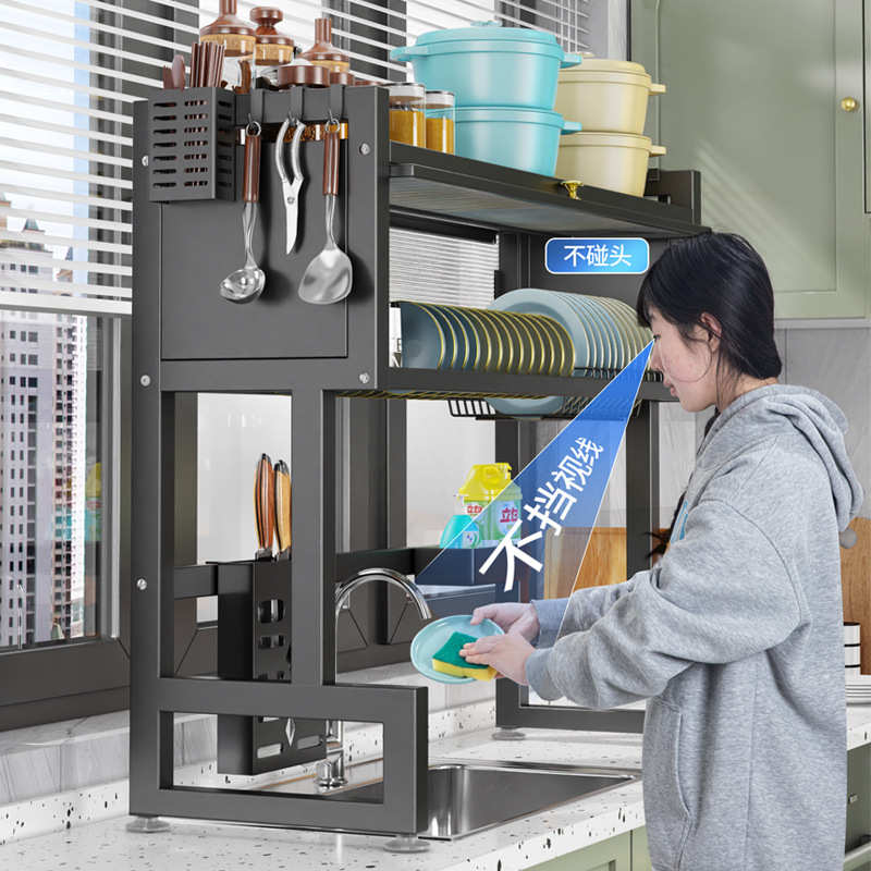 厨房置物架碗碟收纳架家用碗筷收纳盒碗柜多层放碗盘碗架沥水架子