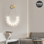 北欧设计师创意串串球装 艺术楼梯间卧室床头灯 饰客厅壁灯简约个性