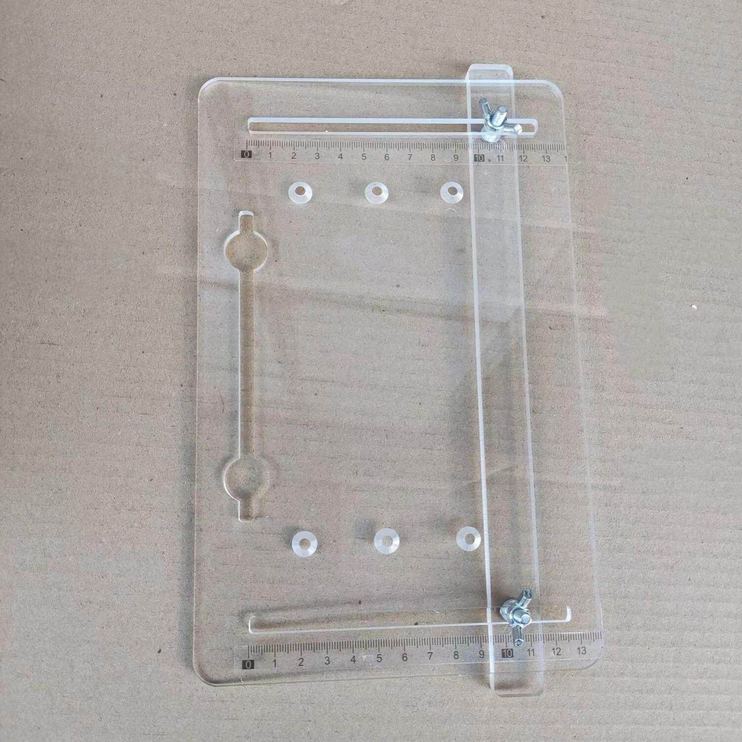 亚克力切割机底板修边机底板靠尺木工专用倒装板可调节开槽模具