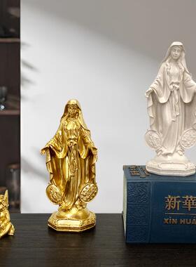 跨境可树脂摆件家居客厅玄关装饰礼品母亲节日雕像人物工艺品