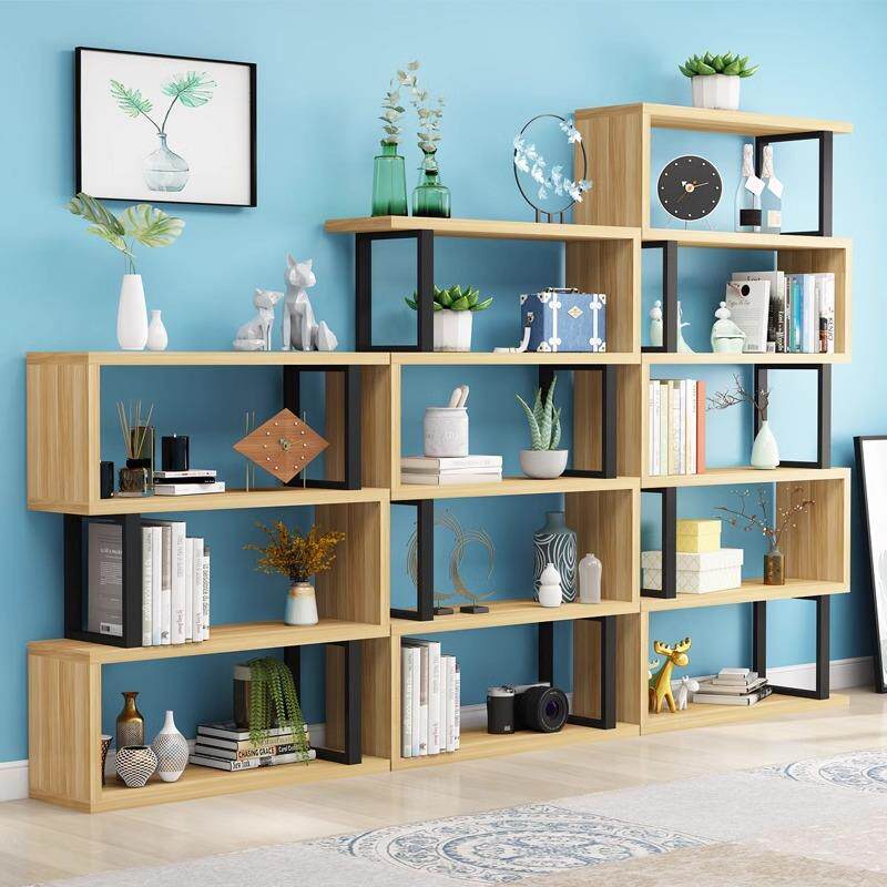 书架落地客厅隔断收纳展示架子现代简约儿童铁艺多层置物架厂家