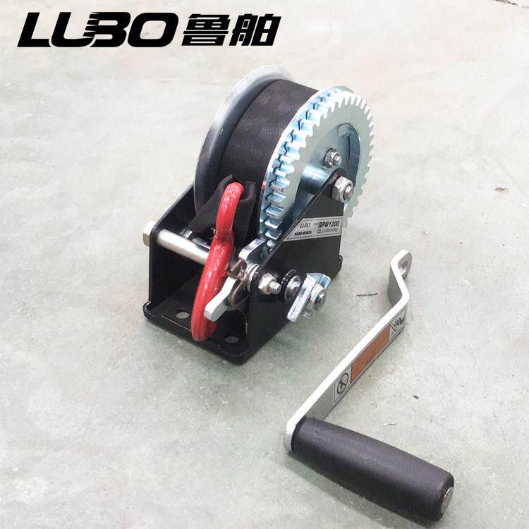 手摇绞盘绞车 编织带 1200/2000磅 可携式绞盘强力推车绞盘配件