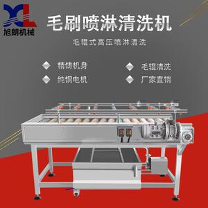 不锈钢全自动毛刷清洗机大型红枣水果板栗毛辊清洗机厂家直销