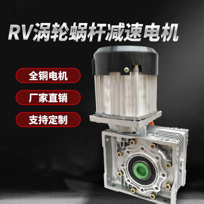 RV63涡轮减速机履带底盘车电机运输车割草机用直流无刷减速电机