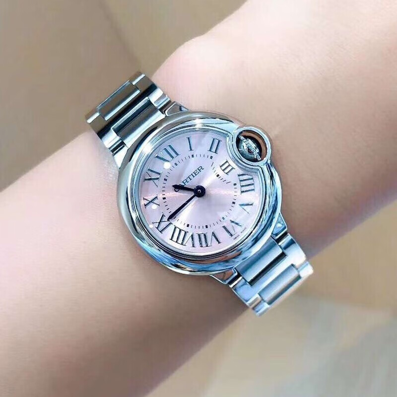 一口价98新Cartier卡地亚蓝气球28盘石英瑞士手表女士W6920038