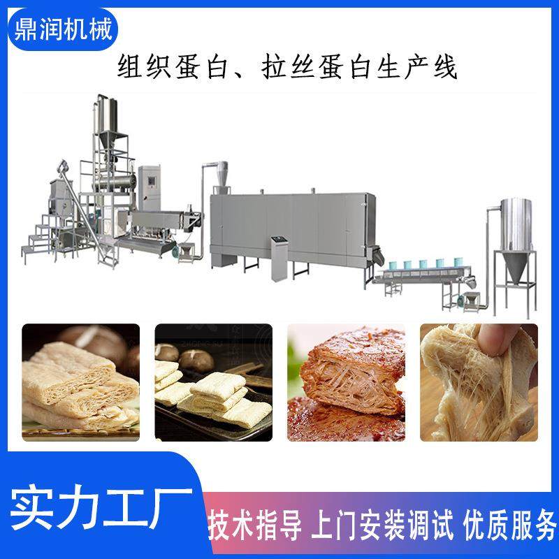 大豆组织蛋白生产线植物拉丝蛋白加工设备人造仿真肉食品膨化机