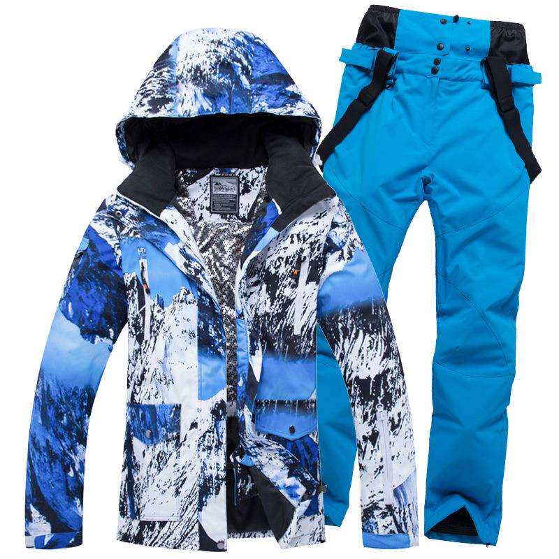 保暖滑雪服套装男加棉防水透气耐磨单双板韩版情侣款滑雪衣裤女