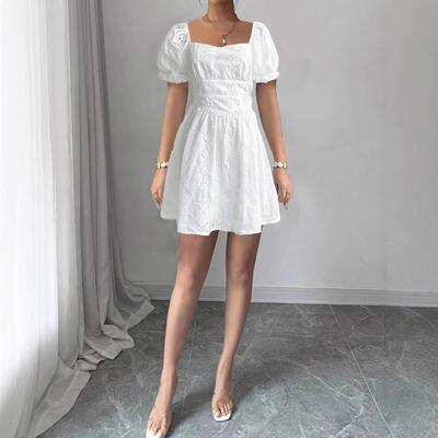 Women's Fairy Skirt Square Neck Bareback Dress