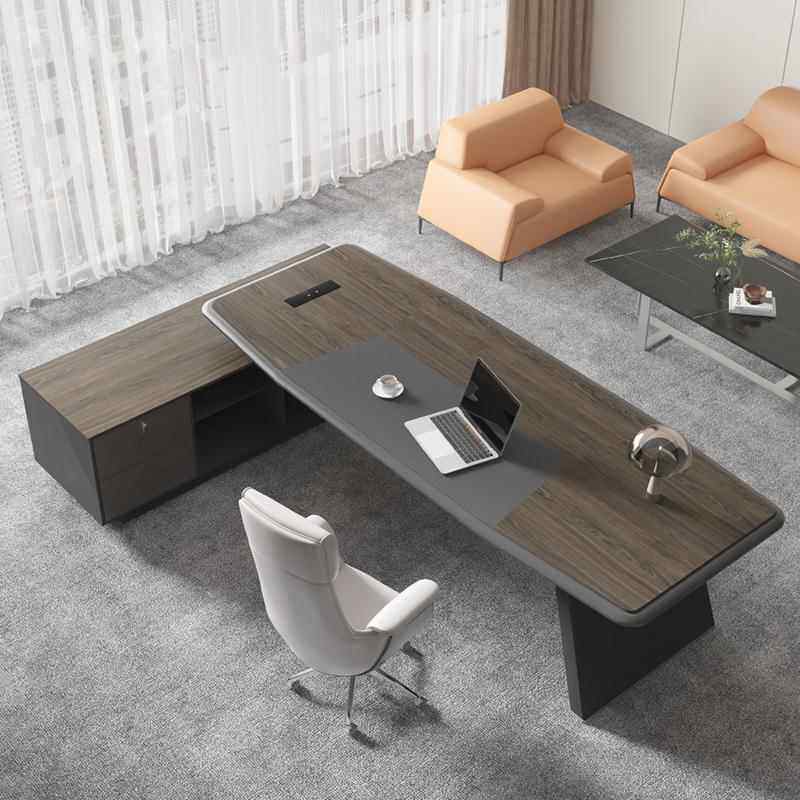 公桌老板简约现代总桌裁桌办办公家具室广东轻奢DFV经理大班台主