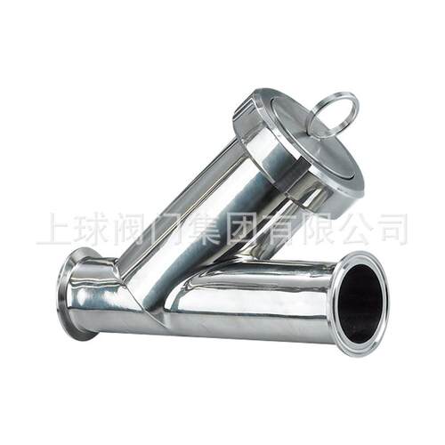 Y型过滤器304卫生级不锈钢快装卡盘卡箍式斜插式快开管道过滤器