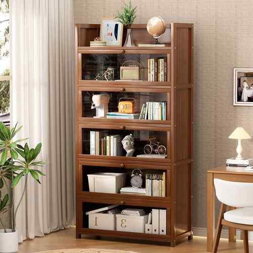 书置物架防落地RHA架带书柜尘门家用多层儿童收纳学生客厅简易储