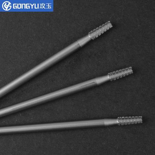 攻玉电动牙机木工雕刻刀斜牙针精选合金钨钢核雕木雕嵌银铣刀工具