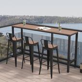 闲院阳台长条桌MS 2261休靠窗户外吧台露天桌椅合庭防水防晒高组