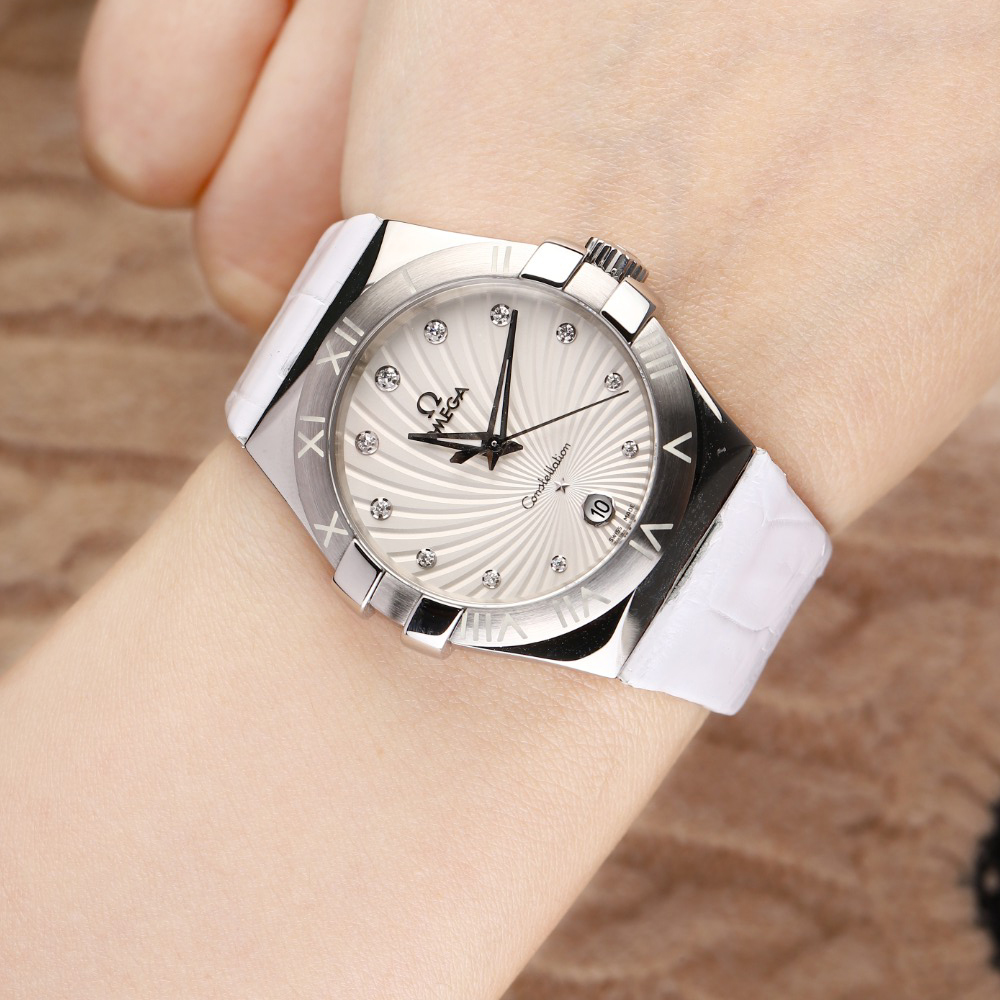 [9.8新]欧米茄星座系列精钢石英手表女表123.12.35.60.52.001