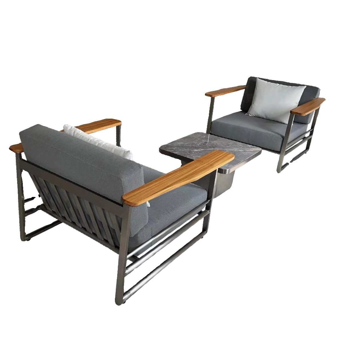 户外沙发庭院露台酒店防水晒别墅休闲外露室外北欧铝合金家具组合