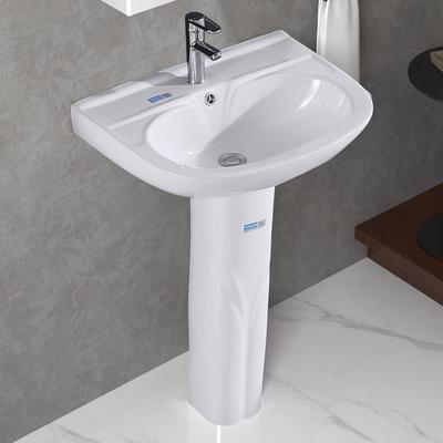 立柱式洗脸盆小户型卫生间三角立柱盆一体陶瓷迷你落地洗手盆阳台
