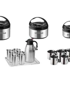 80pcs 不锈钢box奶茶保温提funite桶保温  套装套装lunch锅 锅