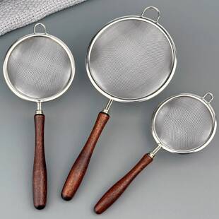 打浮沫漏勺304不锈钢漏勺细网过滤网筛厨房家用豆浆面粉鸡蛋过滤