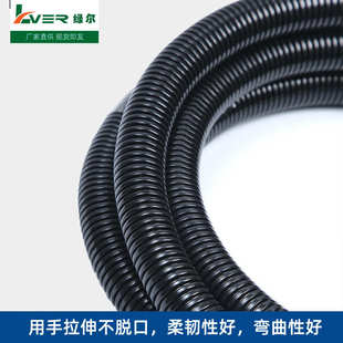 PA阻燃波纹管黑色汽车线束穿线软管塑料波纹管电线保护套可开口