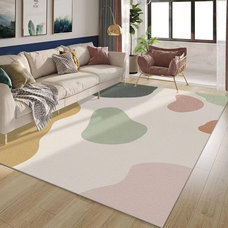 简约皮革客厅地垫可擦拭地毯耐脏耐磨懒人沙发茶几垫大面积免打理