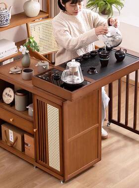 水移动小台型茶ADP桌茶柜子家用放阳台泡茶桌茶一体茶几桌喝茶全
