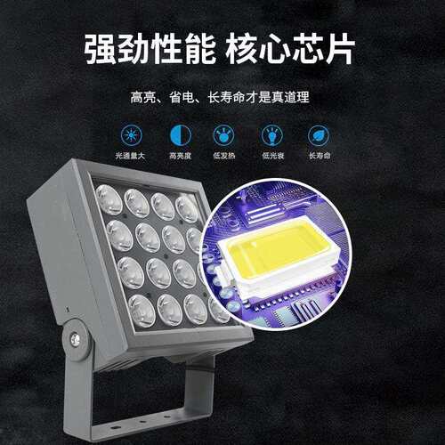 led结构防水园林景观楼体外墙景观亮化罗马柱方形一束光投光射灯