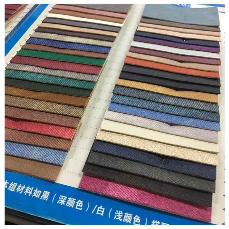 新款直销压花水洗仿布纹pu皮革服装面料加厚耐磨牛仔布纹箱包服装