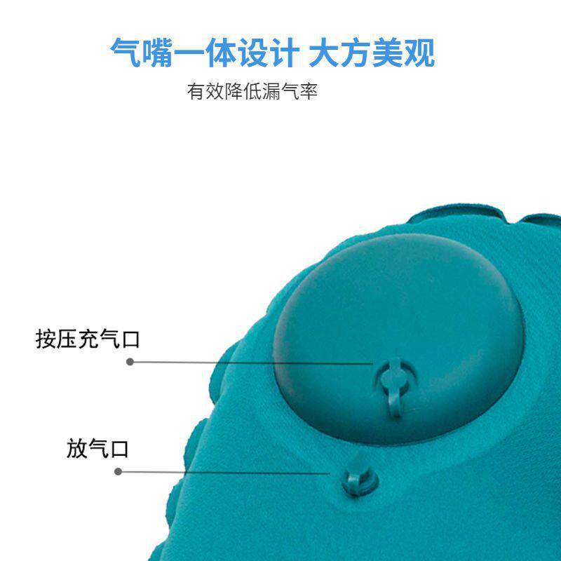 颈椎夏季靠枕升级便携加厚按压式U型枕冲气充气护颈长途旅行枕头