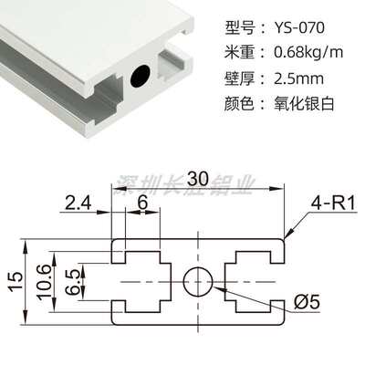 铝型材门框设备 工业1530铝型材 1530自动化型材 铝型材工业