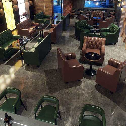 复古清吧卡座沙发酒吧酒馆咖啡厅卡座主题音乐餐饮西餐厅桌椅组合
